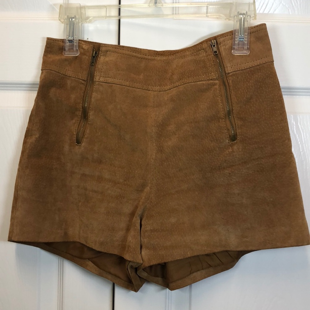 Leather shorts